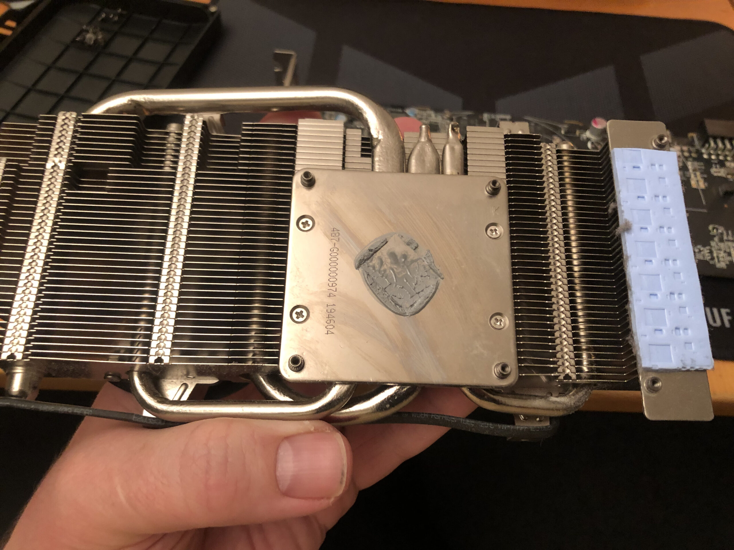 old cooling paste on cooler